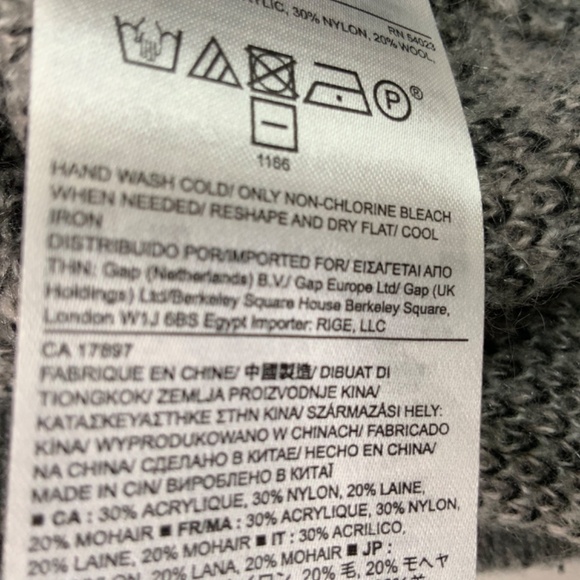 Banana REPUBLIC Wool Blend with Mohair Boxy Oversize Check Vee Neck Sweater XS - Picture 9 of 10